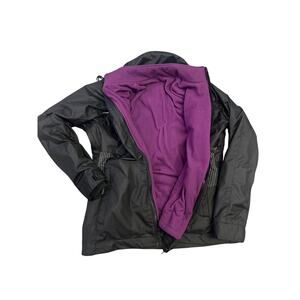 Vintage Obermeyer 3 in 1 Women’s Winter Ski Jacket,‎ Sz L, Black/Purple Gorpcore